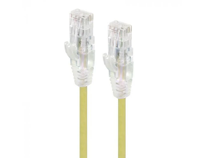 Cat6 28awg Yellow Patch Lead 3m Slim