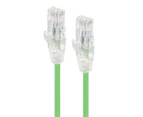 Cat6 28awg Green Patch Lead 0.3m Slim