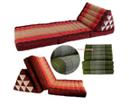 Red Large Thai Triangle Pillow 3 Fold Outdoor Mattress Cushion Day Bed 3Folds