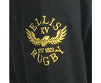 Ellis Rugby Button Sweatshirt - Black