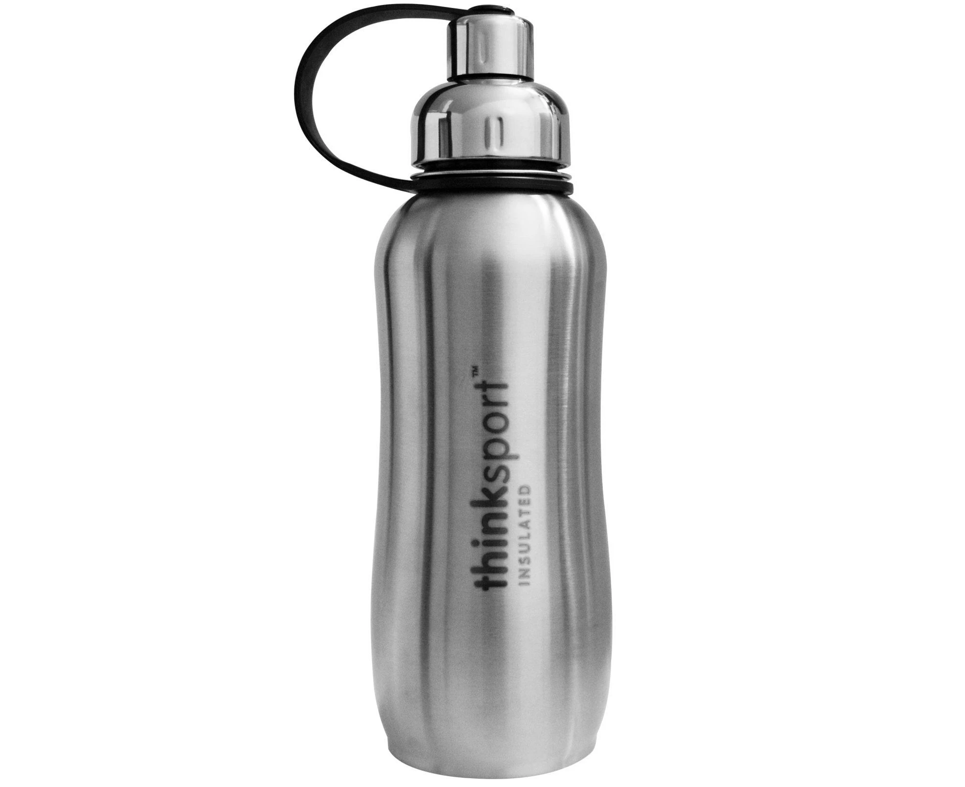 Think, Thinksport, Insulated Sports Bottle, Silver, 25 oz (750 ml)