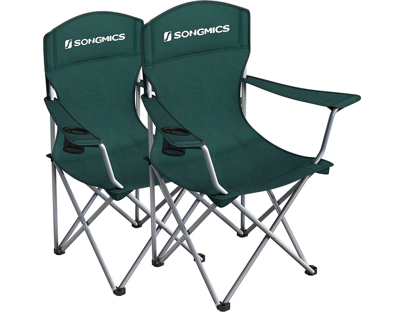 SONGMICS Set of 2 Portable Folding Camping Outdoor Fishing Hiking Beach Chairs