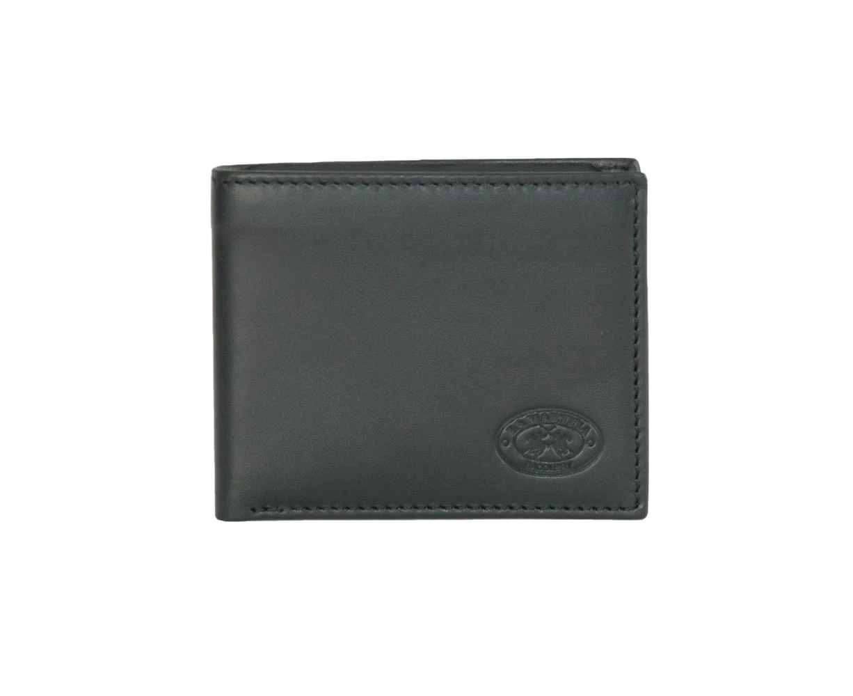 La Martina  Black Calfskin Wallet Black Men