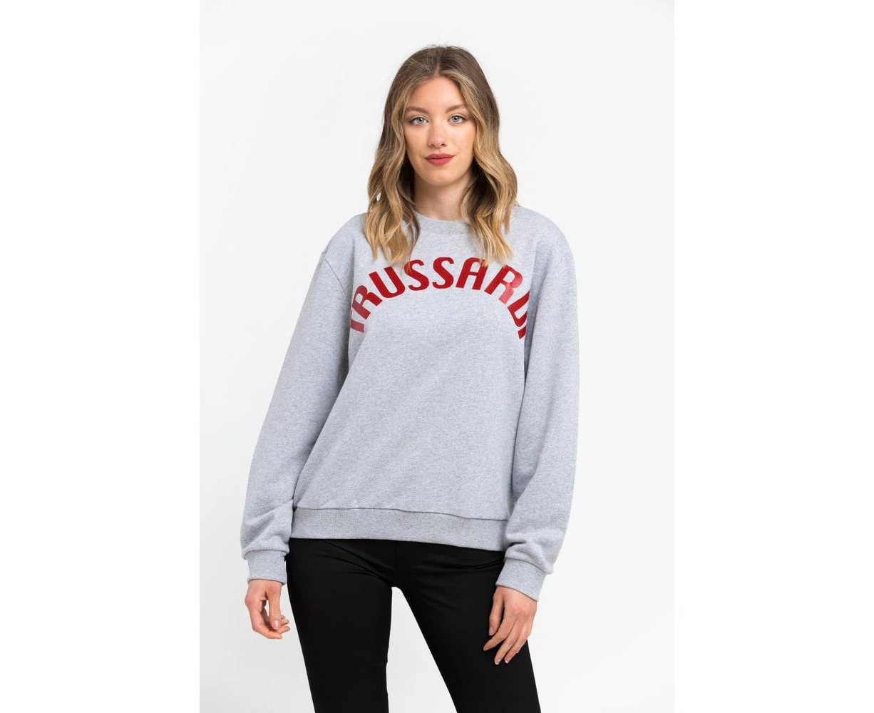 Trussardi Gray Cotton Sweater