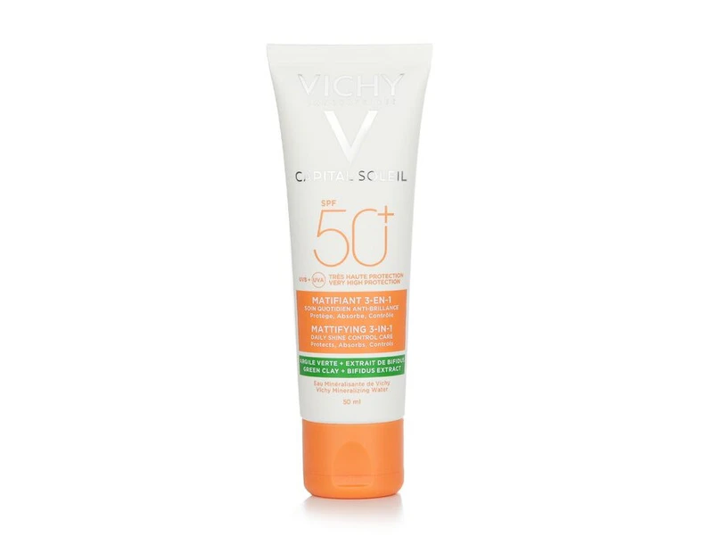 Vichy Capital Soleil Mattifying 3In1 Daily Shine Control Care  Protects, Absorbs, Controls 50ml/1.69oz