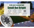 8pk New 8 LED Solar Garden Lights Outdoor  Inground Landscape Lights Waterproof Sydney Stock