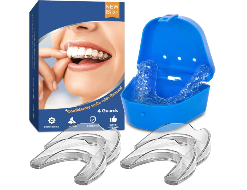 EZONEDEAL Professional Dental Guard - 2 Sizes - Upgraded Mouth Guard For Teeth Grinding, Anti Grinding Dental Night Guard