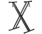 EZONEDEAL Piano Keyboard Stand Double Braced Adjustable X Style Digital Piano Stand with Locking Straps