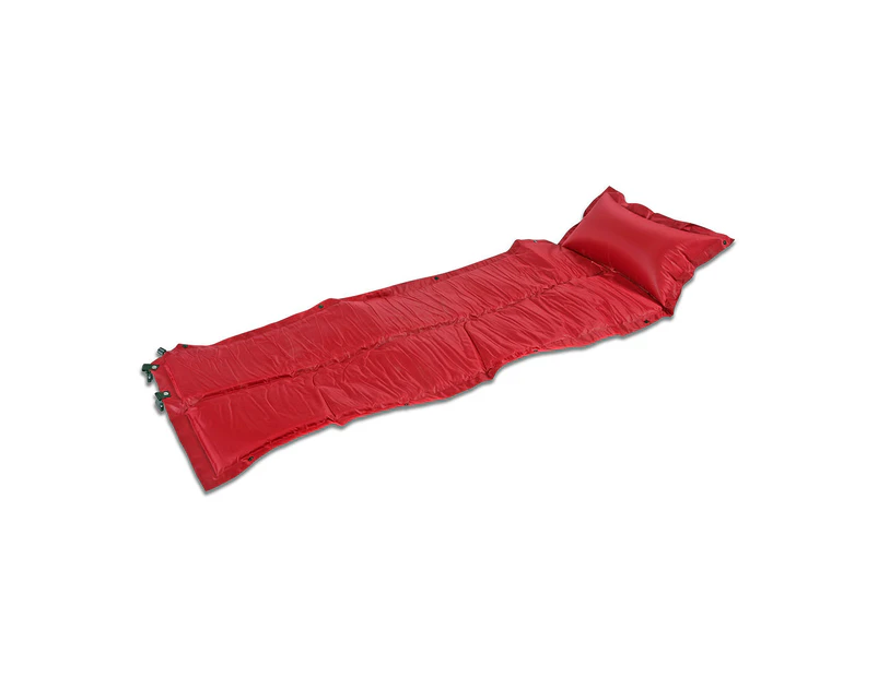 Trailblazer Self-Inflatable Air Mattress With Pillow | Red