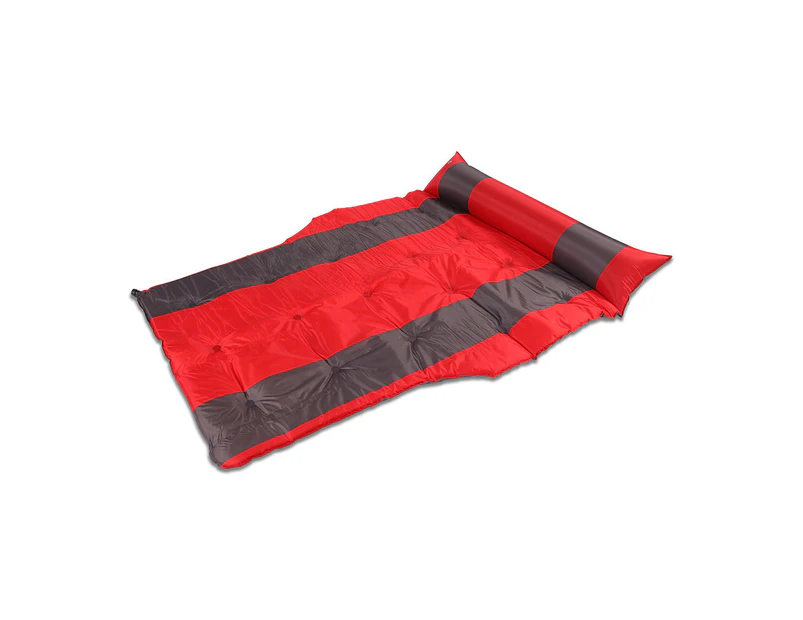 Trailblazer Self-Inflatable Air Mattress With Bolsters And Pillow | Red