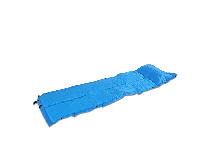 Trailblazer Self-Inflatable Air Mattress With Pillow | Light Blue