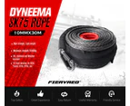 FIERYRED 10MM x 30M Synthetic Winch Rope Dyneema SK75 Tow Recovery Cable Offroad 4WD