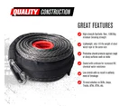 FIERYRED 10MM x 30M Synthetic Winch Rope Dyneema SK75 Tow Recovery Cable Offroad 4WD