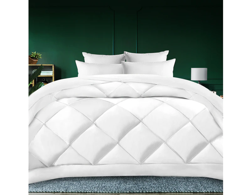 Bedra Bedding Bamboo Microfibre Quilt 750GSM Super King - White