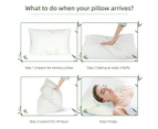 Justlinen Shredded Memory Foam Pillow 2Pcs Bamboo Pillow Cover Standard Size