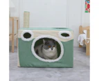 Furbulous Cat tunnel with Hideaway box and Scratching Post - Camera Shape