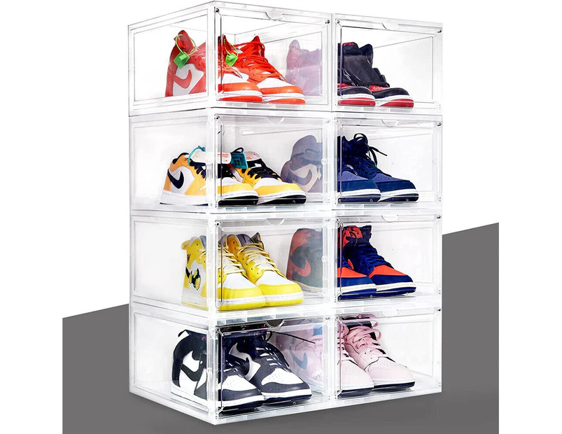 5 pcs Shoe Drawers Display Cases Rack Storage Plastic Cabinet Sneaker Boxes Organiser