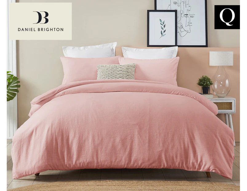 Daniel Brighton Kyoto Queen Bed Quilt Cover Set - Pink Blush