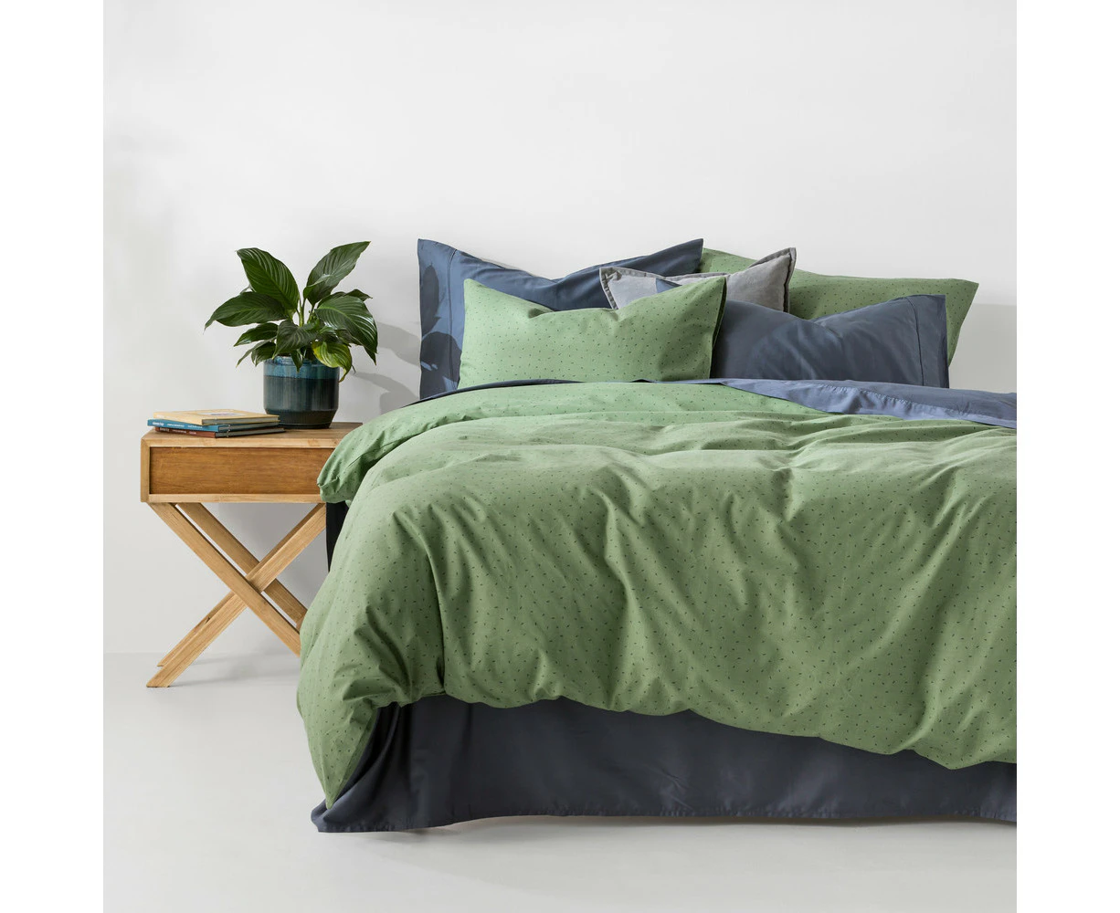 In2Linen Specks Quilt Cover Set | Green