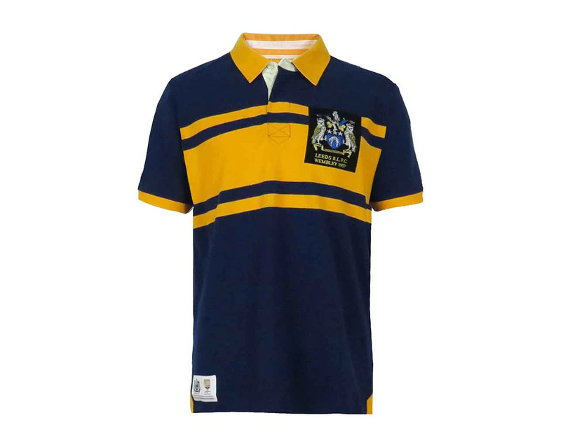 Leeds Rugby League Shirt 1957 Heritage Polo - Navy