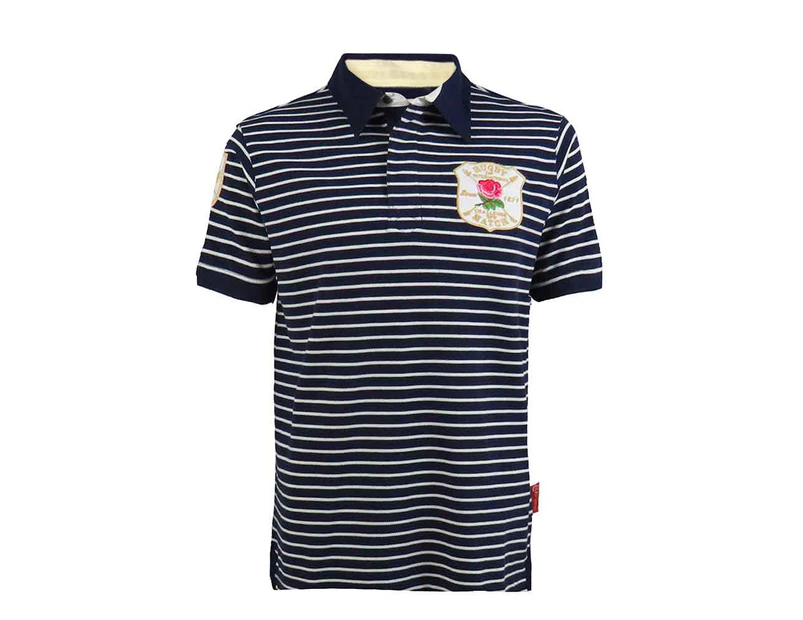 England International Rugby Shirt Vintage Polo - Navy