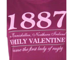 Vintage Womens Rugby T-Shirt 1887 Plum - Puple