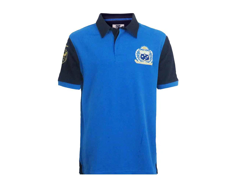 Samoa Rugby Shirt Polo Retro Style - Blue