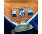 Rugby United New York Navy Orange Hooped Rugby Shirt - Navy/Orange