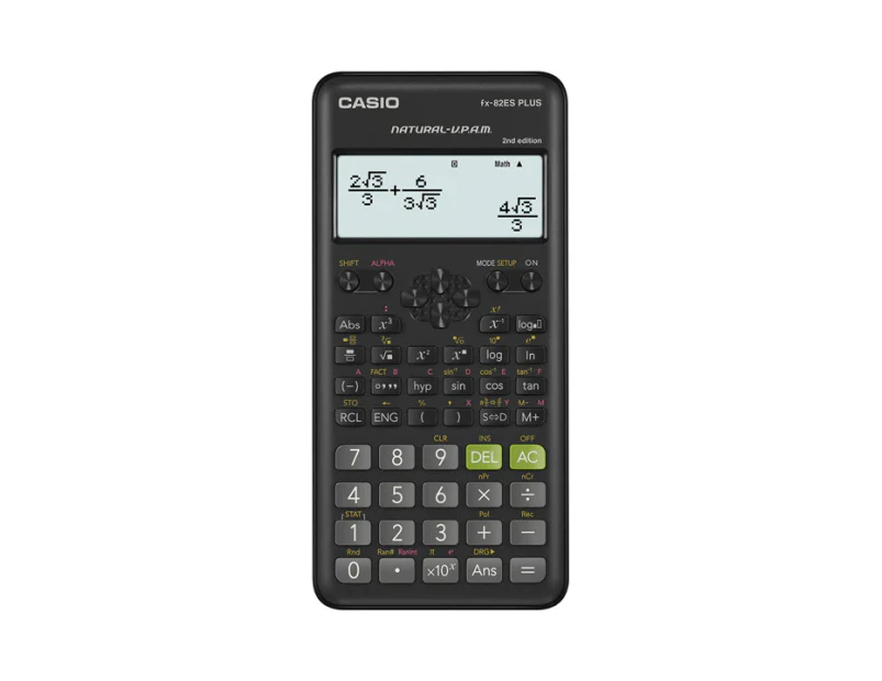 Casio Scientific Calculator FX-82 ES PLUS 2nd Edition Portable Non-Programmable FX82ES FX 82