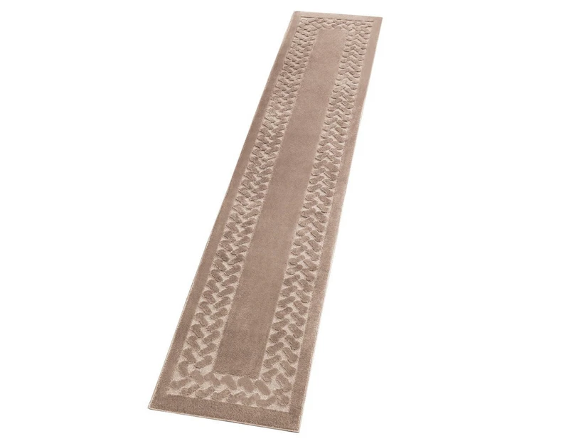 (60cm  X 300cm , Sand) - Herringbone Extra Long Carpet Rug Runner, Sand, 60cm X 300cm