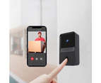 Wireless Doorbell WiFi Night Vision Security Door Bell with Dingdong Machine for Home Monitor - Black
