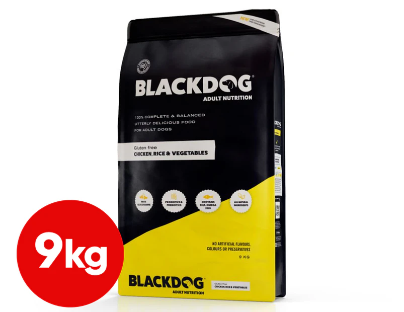 Blackdog Adult Dog Food Chicken, Rice & Vegetable 9kg