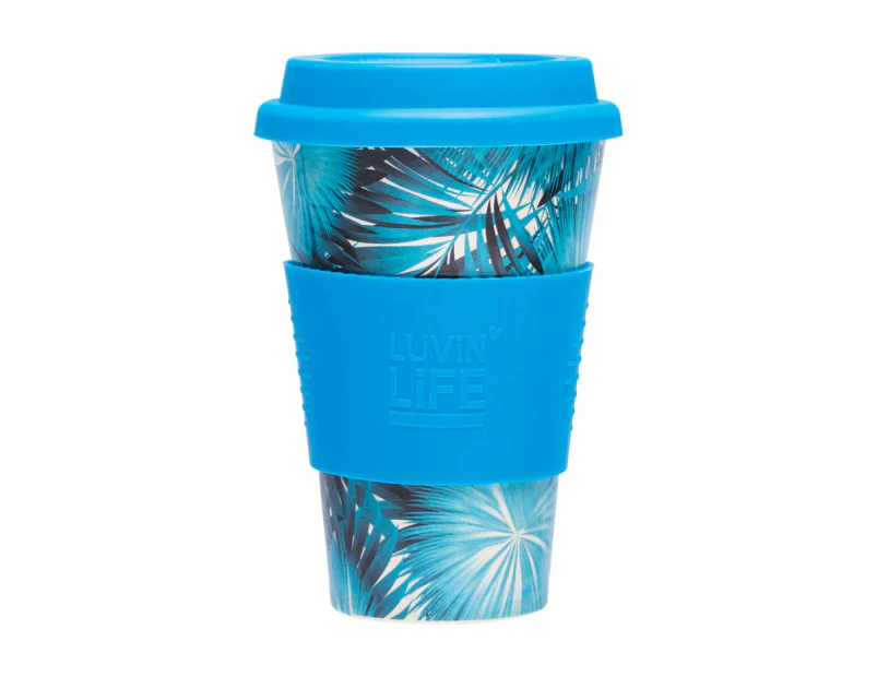 Luvin Life Eco Friendly & BPA Free Bamboo Travel Cup Palms 430 ml