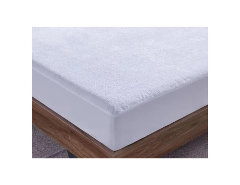 Premium Coral Fleece Waterproof Fitted Mattress Bed Protector