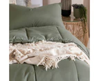 Essentials Microfibre Comforter Set - Green