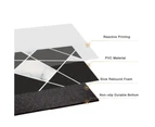 Kitchen Door Mat Non-Slip Waterproof PVC Floor Rug Carpet Anti-Oil Easy Clean - Black Marble