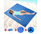 Extra Large Soft Picnic Blanket Waterproof Portable Camping Beach Folding Mat - Blue