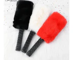 Black / Red White Purple Fur Paddle Bdsm Impact Play Spanking Fetish Kink - Red