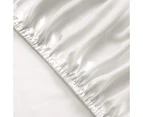 Silk Satin Single Double Queen King Fitted Sheet 2000TC - Purple