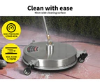 Traderight Pressure Washer Surface Cleaner With 3 Wheels Stainless 27600 kPa - Sliver