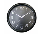 Wall Clock Quartz Round Square Wall Clock Silent Non-Ticking Battery Operated - Silver