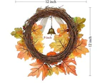 Maple Artificial Crown, Door Crown With Pumpkin Bay Pine Cheaps Decoration For Halloween Celebration