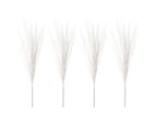 4pce White Display Grass Stem 150cm Artificial Plant / Flower Filler - White