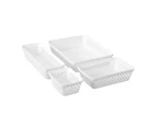 36 x WHITE PLASTIC DIAMOND STORAGE ORGANISER TRAYS Basket Container Bin Box Tray Crate Storage Baskets Shelf Closet Pantry BPA free