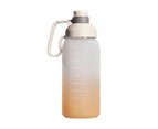 1800ml Sports Water Bottle Gradient Large Capacity Portable Outdoor Summer Drink Bottle Kettle Space Cup with Straw for Camping-Beige - Beige