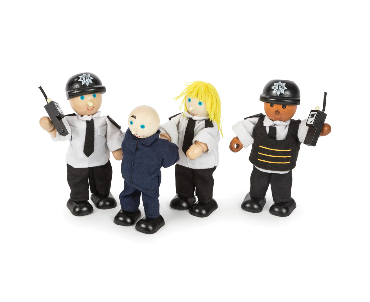 Tidlo Wooden Police Officers and Prisoner