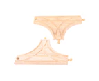 Bigjigs Rail T-Junction Track (Pack of 2) - Other Major Wooden Rail Brands are Compatible