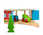 Bigjigs Rail Wooden Triple Engine Shed - Other Major Wooden Rail Brands are Compatible