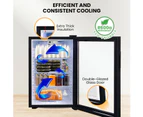 Kolner 130L Mini Bar Fridge Glass Door Beverage Cooler Refrigerator