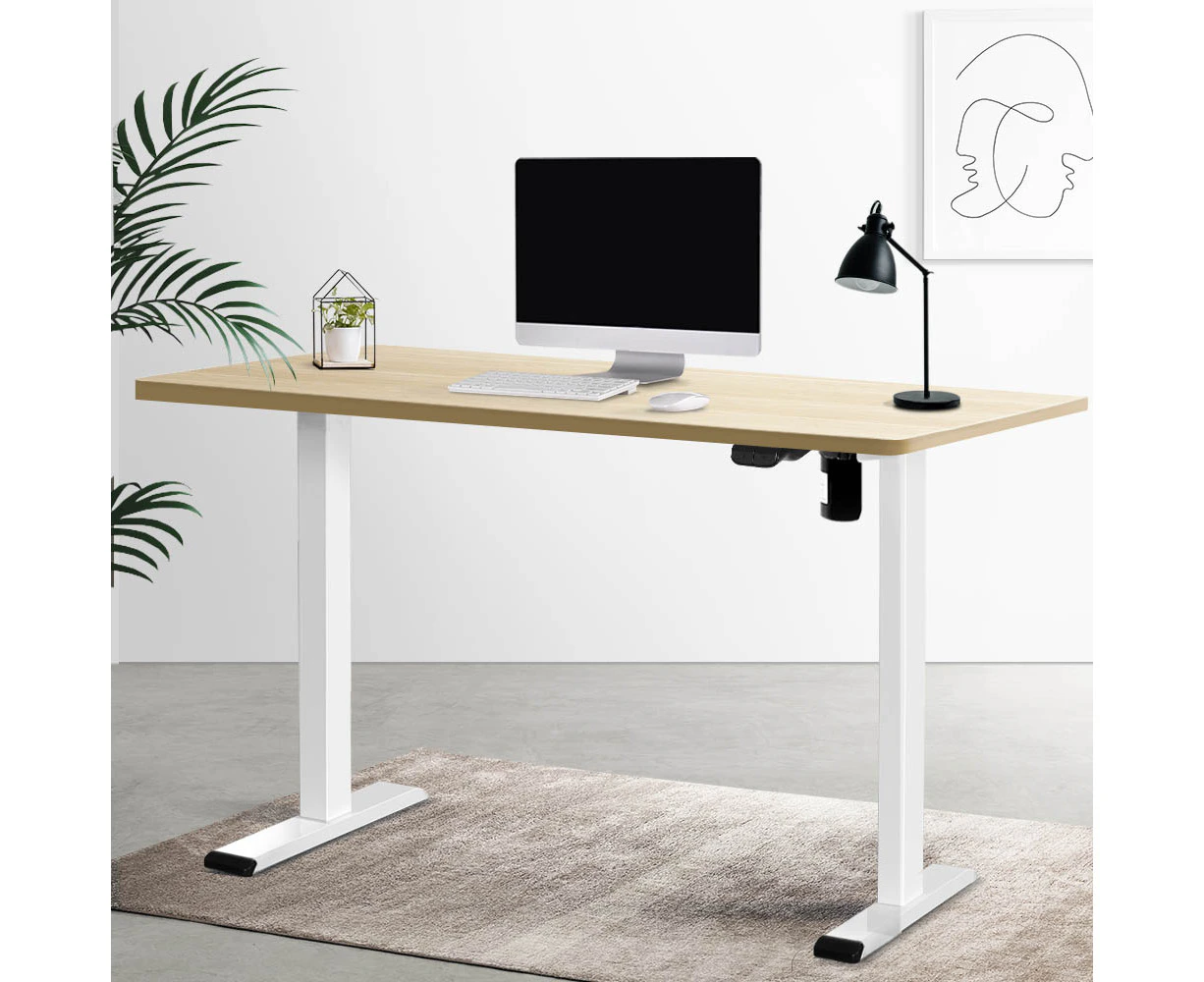 Artiss Standing Desk Motorised Sit Stand Desks White Oak 120CM